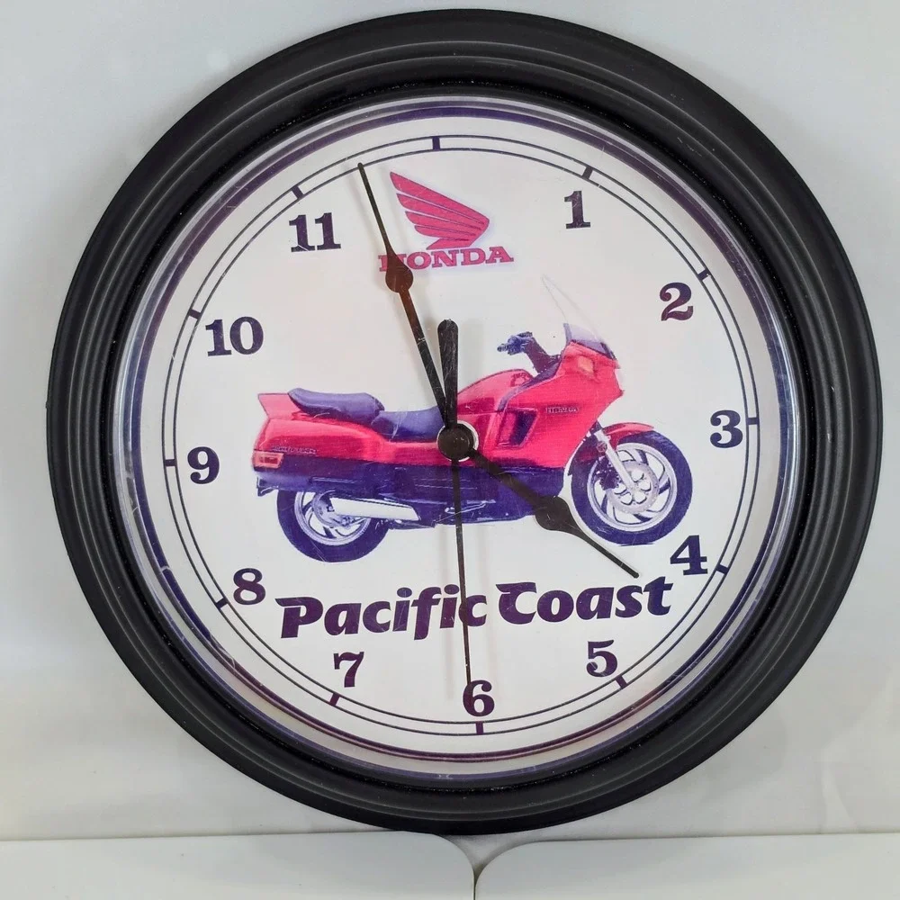 Vintage Honda Pacific Coast PC800 Motorcycle Wall Clock - Takane Quartz AS-IS